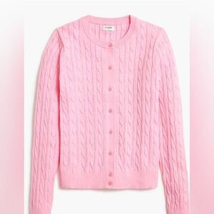 New - J.Crew Pink Women's Cable Cardigan